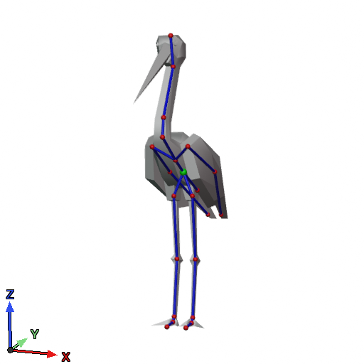 Stork rig render, front view